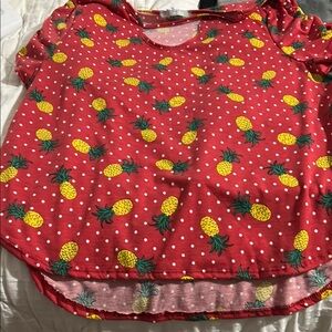 Sweet Rain Red and Yellow Polka Dot Short Sleeve Tee